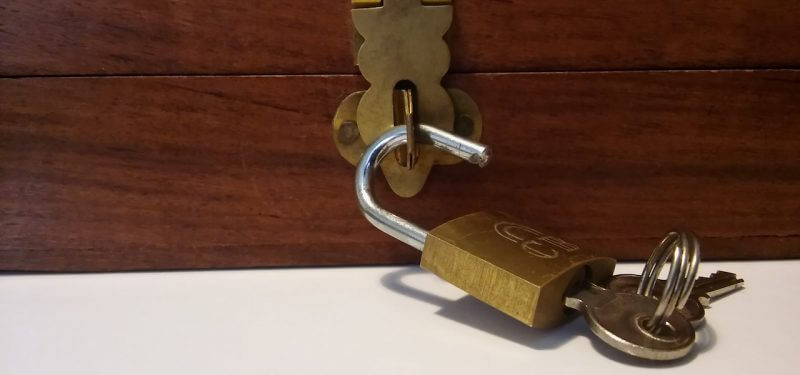 Unlocked padlock